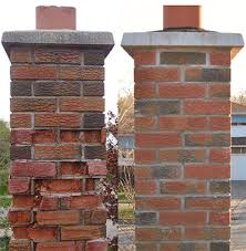 An image of a chimney stack repaired by Pedmore Roofing Services.