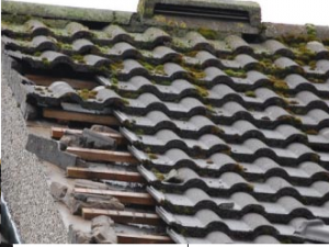 An image of roofing repair work done by Pedmore Roofing Services.