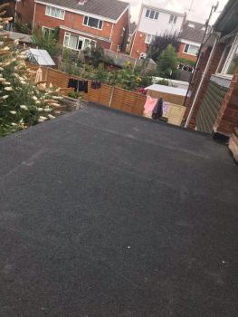A finished flat roofing job carried out on a property