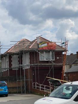 A property where roofing work