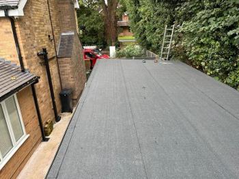 Final product of a Firestone flat roofing job