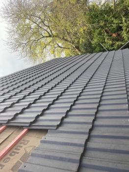 Black tiled roof job